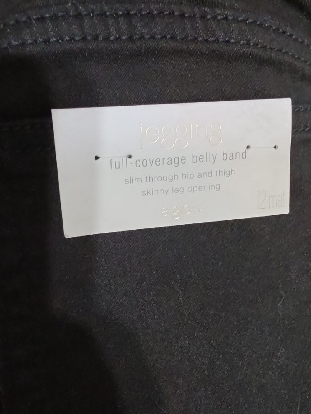 a:glow Black Skinny Jeans with Navy Pull-On Waistband - Picture 2 of 8